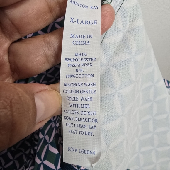 Addison Bay Womens Crew Neck Long Sleeve Back Zipper Closure Mini Dress Size XL. - Picture 8 of 14